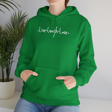 Load image into Gallery viewer, “Live, Laugh, Love” Hoodie.