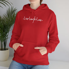 Load image into Gallery viewer, “Live, Laugh, Love” Hoodie.