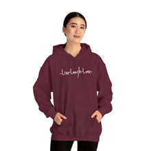 Load image into Gallery viewer, “Live, Laugh, Love” Hoodie.