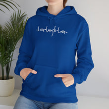 Load image into Gallery viewer, “Live, Laugh, Love” Hoodie.