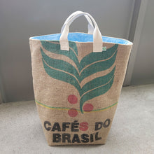 Load image into Gallery viewer, Upcycled Coffee Sack Laundry Hamper / Large Tote