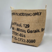 Load image into Gallery viewer, Upcycled Coffee Sack Basket - Medium - Rua Plaui, 129