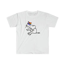 Load image into Gallery viewer, White Elephant Holiday Pride Flag Tee