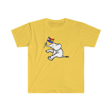 Load image into Gallery viewer, White Elephant Holiday Pride Flag Tee