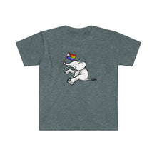 Load image into Gallery viewer, White Elephant Holiday Pride Flag Tee