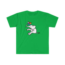 Load image into Gallery viewer, White Elephant Holiday Pride Flag Tee