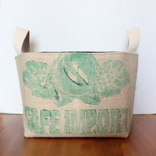 Load image into Gallery viewer, Upcycled Coffee Sack Basket - large