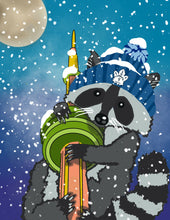 Load image into Gallery viewer, "Winter Trash Panda" – Art Print