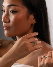 Load image into Gallery viewer, Cross - Hatched Ring in Yellow Gold - Malleable Jewellers