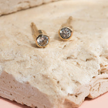 Load image into Gallery viewer, Diamond Bezel Studs in Yellow Gold - Malleable Jewellers