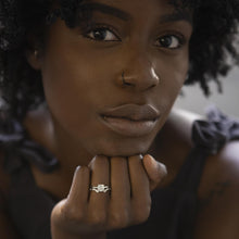 Load image into Gallery viewer, Diamond Chevron Ring in White Gold - Malleable Jewellers