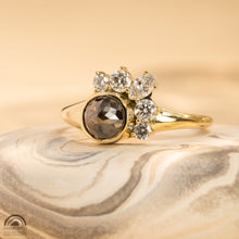 Load image into Gallery viewer, Diamond Spray Ring in Fairmined Certified Yellow Gold - Malleable Jewellers