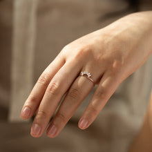 Load image into Gallery viewer, Half Moon Diamond Ring in Rose Gold - Malleable Jewellers