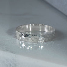 Load image into Gallery viewer, Hammer Finished Band Ring in Sterling Silver - Malleable Jewellers