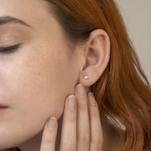 Load image into Gallery viewer, Hammer Finished Studs in Sterling Silver - Malleable Jewellers