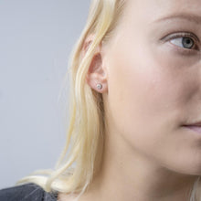 Load image into Gallery viewer, Hammer Finished Studs in Sterling Silver - Malleable Jewellers