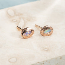Load image into Gallery viewer, Iridescent Studs in Rose Gold - Malleable Jewellers