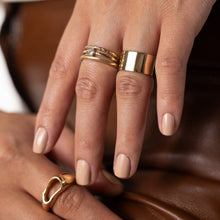 Load image into Gallery viewer, Molten Stacker in Recycled Yellow Gold - Malleable Jewellers