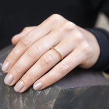 Load image into Gallery viewer, Molten Stacker in Recycled Yellow Gold - Malleable Jewellers
