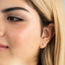 Load image into Gallery viewer, Opal Bezel Studs in Rose Gold - Malleable Jewellers