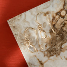 Load image into Gallery viewer, Rough Diamond Droplet Kimberlite Earrings in Yellow Gold - Malleable Jewellers