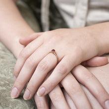 Load image into Gallery viewer, Ruby Hammer Finished Solitaire in Rose Gold - Malleable Jewellers