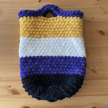 Load image into Gallery viewer, Knitted Non-Binary (Enby) Pride Bag