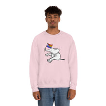 Load image into Gallery viewer, White Elephant Holiday Pride Flag Crewneck Sweatshirt