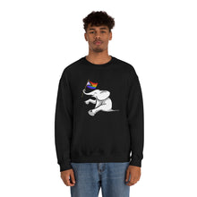 Load image into Gallery viewer, White Elephant Holiday Pride Flag Crewneck Sweatshirt