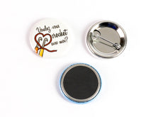 Load image into Gallery viewer, Knotty Hooker Crochet Pinback Buttons or Strong Ceramic Magnets