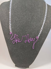 Load image into Gallery viewer, She/They Talisman Necklace - Purple
