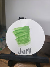 Load image into Gallery viewer, Spring Green Colorshift shimmer handmade watercolor 3ml full pan