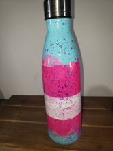 Load image into Gallery viewer, Hand Painted Transgender Pride 25oz Double Wall Metal Water bottle