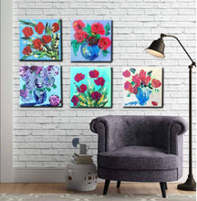 Load image into Gallery viewer, "Summer Florals" - Original Acrylic Floral Painting