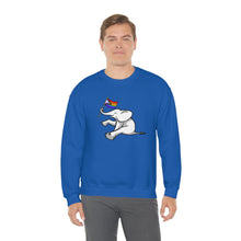 Load image into Gallery viewer, White Elephant Holiday Pride Flag Crewneck Sweatshirt