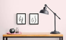 Load image into Gallery viewer, Body Positive Line Art, Bum Waist Nude Art, Female Figure Art Print, Minimalist Wall Art, Boob Art Print, Curvy Art Poster, Line Drawing