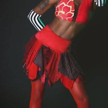 Load image into Gallery viewer, Perky Pixie Skirt in Red & Black
