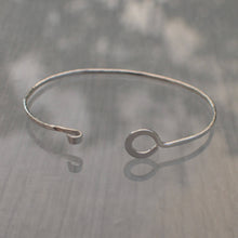 Load image into Gallery viewer, Forged Silver Wire Bracelet w/ Clasp