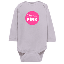Load image into Gallery viewer, Boys Wear Pink Long Sleeve Bodysuit