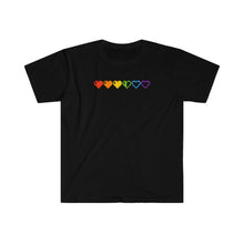 Load image into Gallery viewer, Pixelated Pride Hearts Tee