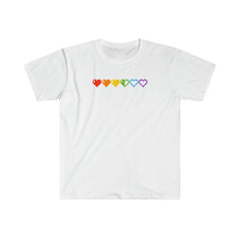 Load image into Gallery viewer, Pixelated Pride Hearts Tee