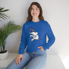 Load image into Gallery viewer, White Elephant Holiday Pride Flag Crewneck Sweatshirt