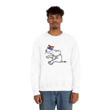Load image into Gallery viewer, White Elephant Holiday Pride Flag Crewneck Sweatshirt