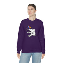 Load image into Gallery viewer, White Elephant Holiday Pride Flag Crewneck Sweatshirt