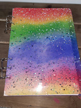 Load image into Gallery viewer, Hand Made Rainbow Glitter A5 Refillable Note Book