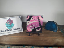 Load image into Gallery viewer, Pink and Black Acrylic Flow Tile Drink Coasters