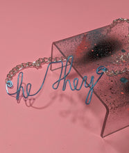 Load image into Gallery viewer, He/They Talisman Necklace - Blue