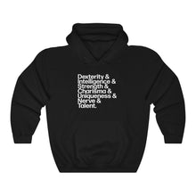 Load image into Gallery viewer, D&D Charisma Uniqueness Nerve & Talent Hoodie