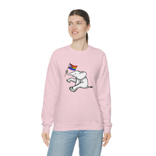 Load image into Gallery viewer, White Elephant Holiday Pride Flag Crewneck Sweatshirt