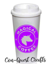 Load image into Gallery viewer, Fabulous Flamingo/Unicorn Coffee Permanent Decal - DECAL ONLY